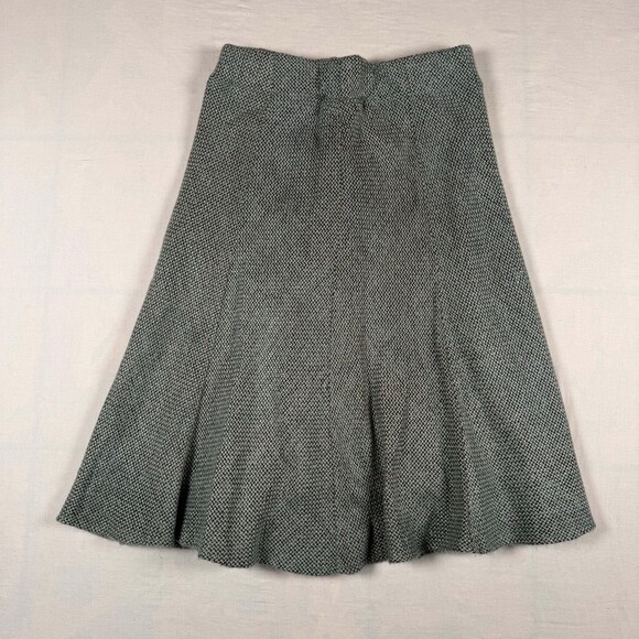 Studio Y Dresses & Skirts - Studio Y 3/4 Light Blue Brown Woven Tweed Vintage A-line Skirt
